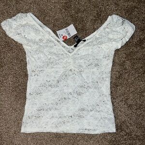White lace top